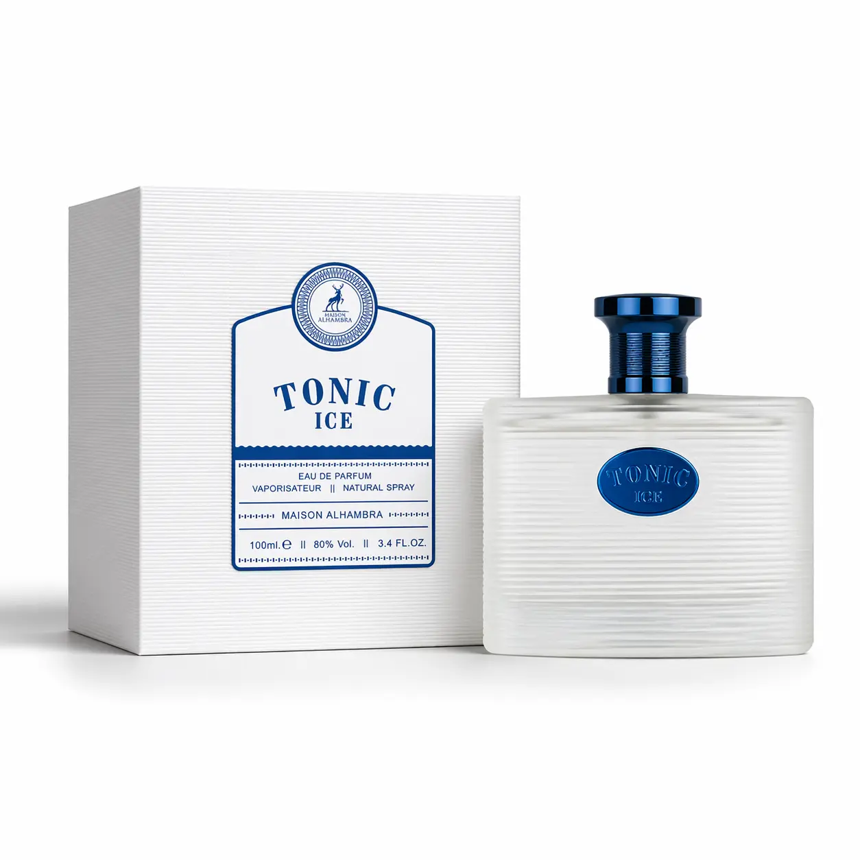 MAISON ALHAMBRA Tonic Ice Eau de Parfum, Unisex Fresh Aromatic Perfume with Citrus, Marine, and Ozonic Notes, EDP Fragrance Spray, 3.4 fl oz (100mL), Fragrances
