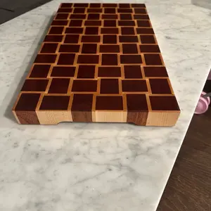 Sapele and white oak end grain cutting board Chopping