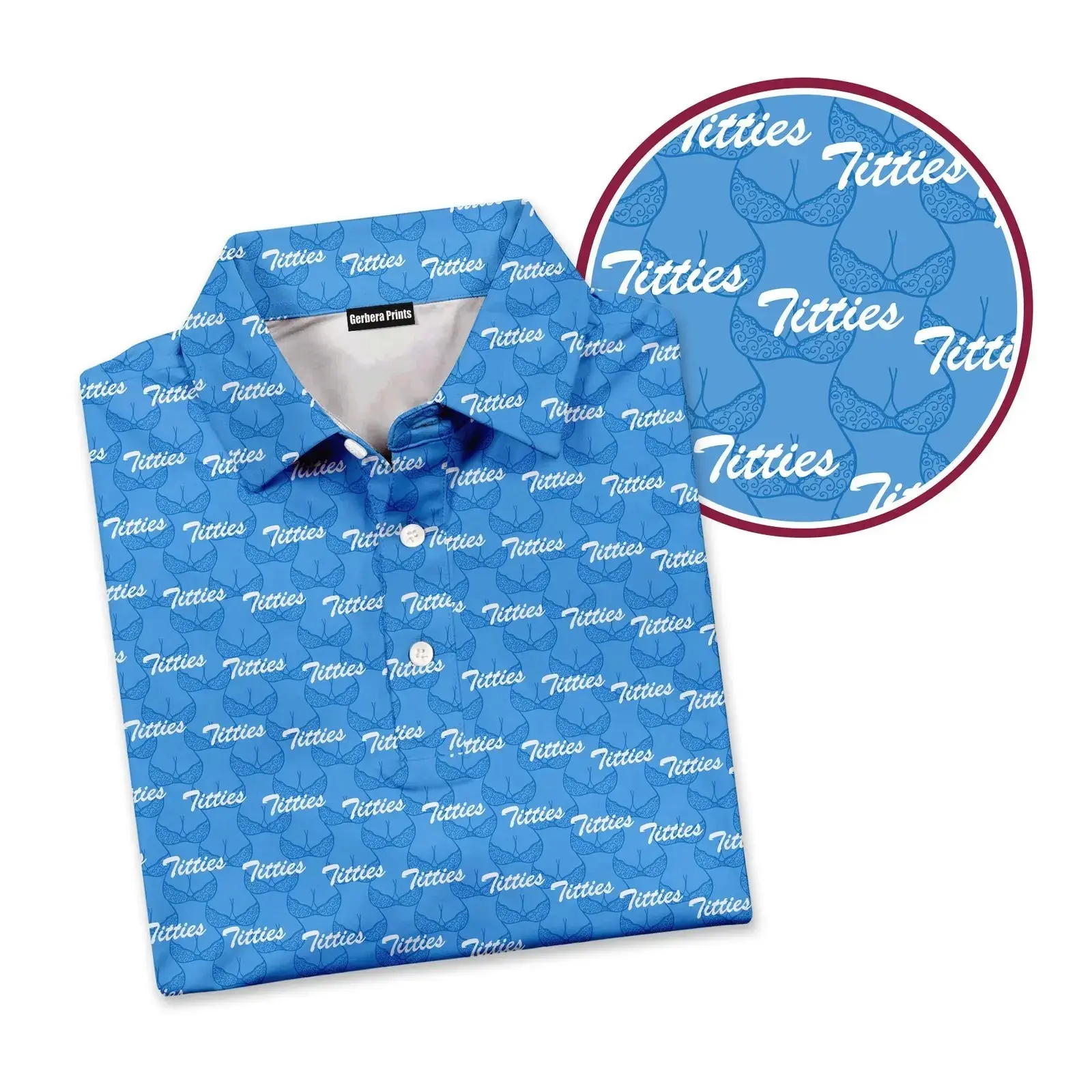Funny Bumper McGee Titties Men s Bogey Bros Polo Golf Polo Shirt Print Masters Golf Polo Tops Master, funny polo, golf polo Mens Polo, gift for him