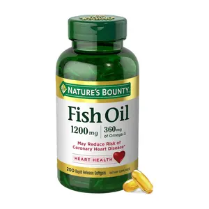 Nature's Bounty Fish Oil Omega 3 Supplements - Supports Heart Health, 1200 Mg Fish Oil, Omega-3, 200 Softgels