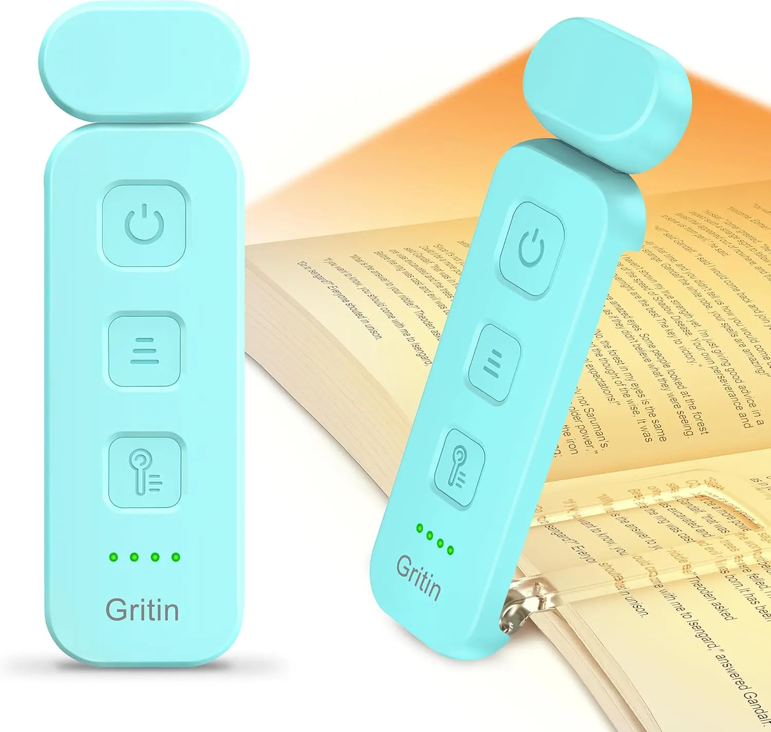 Gritin Reading Light, Rechargeable Book Light for Reading in Bed