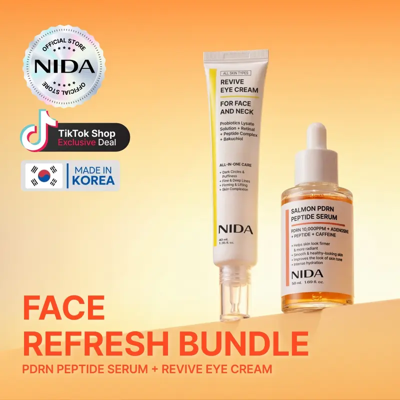 NIDA PDRN Serum And Eye Cream Face Refresh Bundle