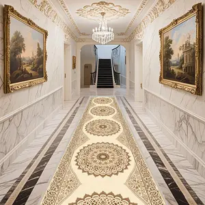 Bohemian Style Stair Rug, Comfortable Bathroom Laundry Room Mat, High-Quality Outdoor Patio Balcony Carpet, Boho Runner Rug