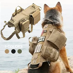 Large Dog Tactical Training Vest_ Hunting Clothing & Outdoor Rescue Overalls - Adjustable For Maximum Comfort