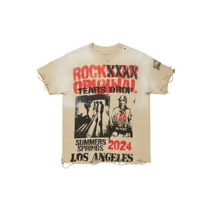 Omer Beige Oversized Graphic T-Shirt