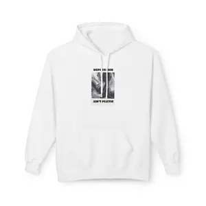Hoodie — 'Deep in Dusk, Don't Flatter' Monochrome Graphic Hoodie