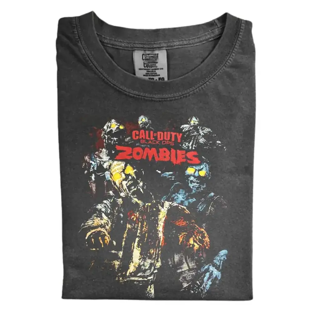 Call of Duty Black Ops Zombies Shirt, Undead Soldier Horror Tee