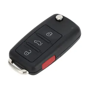 Key Shell Case Keyless Entry Remote Key Fob Replacement Case for Volkswagen Tiguan Golf Jetta 2011-2016 4 Buttons