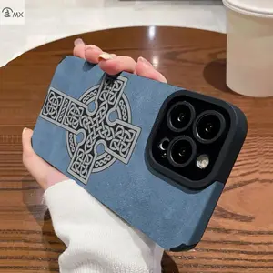 Phone Case - Celtic Cross Pattern Design Suitable for iPhone 17 16 15 14 13 12 11 PRO MAX PLUS, AIR and iPhone X XS MAX, Shockproof and Anti-drop Phone Case, Perfect Holiday Gift for Friends and Family