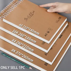 Thick Paper Drawing Pad with Tear Lines, Watercolor Sketchbook, Art Student Drawing Paper, 8k Size Office Stationery