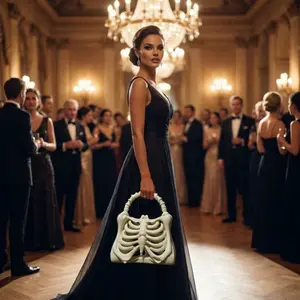 Trending Skeleton Tote Bag - Roomy Reusable Bone Print for Halloween Costumes and Everyday Use