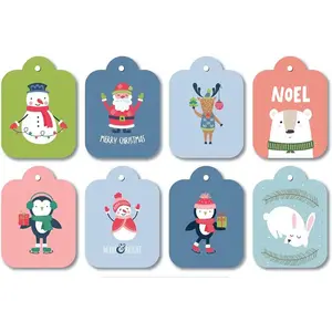 Classic Christmas Gift Tags with Jute Twine, Pack of 160