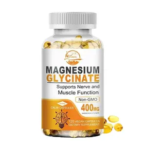 Magnesium Glycinate 400mg - 120 Capsules For Sleep, Stress Relief Support Bone
