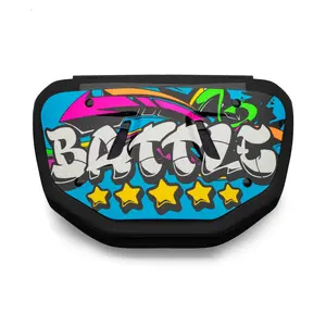 Battle Graffiti23 Chrome Football Back Plate for Adults High-Impact Foam Curved Design Universal Fit Protection