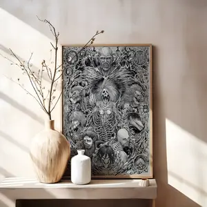 Attack On Titan Poster, Minimalist Anime Art Print, Retro Manga Decor