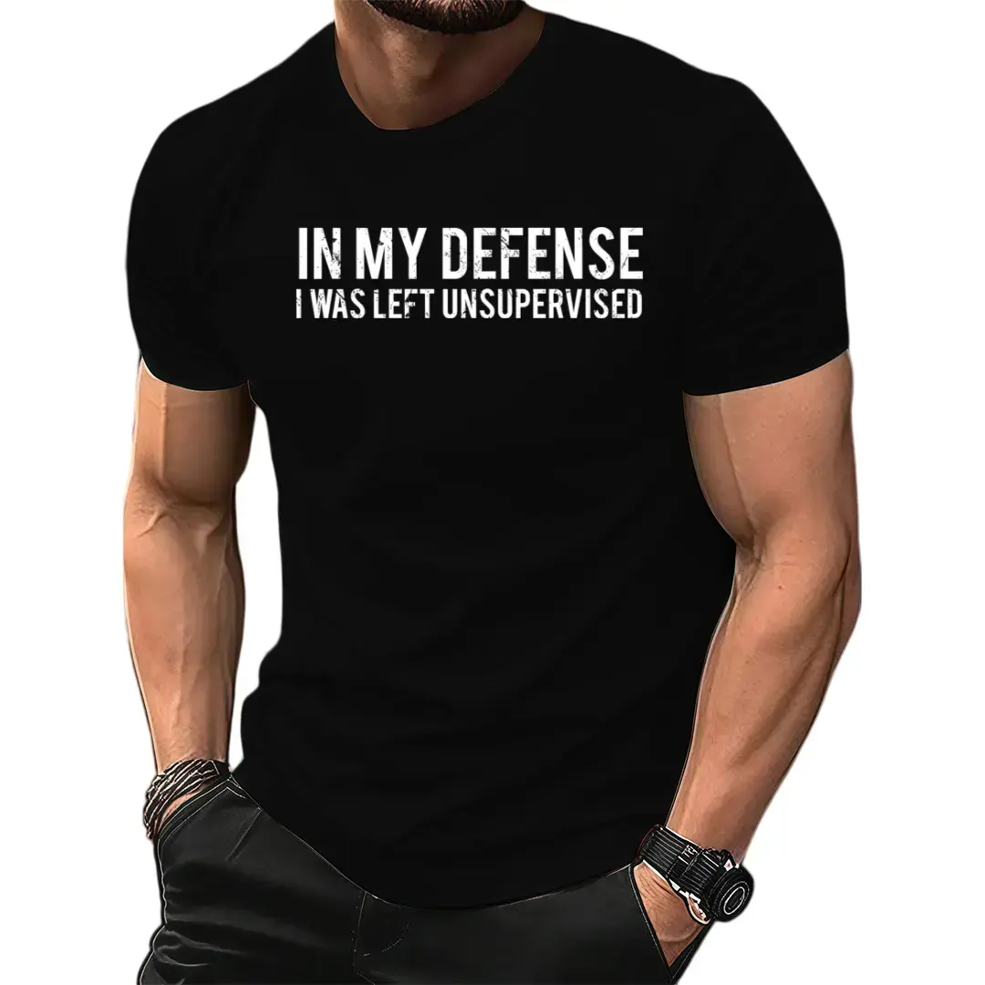 Cool & Funny 'Left Unsupervised' Statement Tee for Men and Women