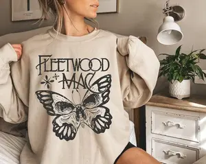 Fleetwood Mac Graphic Sweatshirt, Vintage Band Sweater, Music, Rock Band Pullover, Retro Music Crewneck, Rock Music Lover Sweaters