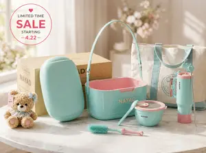 NAYAD Premium Cooler Essentials Bundle - 640 oz Cooler, 30 L Tote, 64 oz Salad Bowl, 40 oz Tumbler, Straws & Brush, 12" Plush Bear - Perfect for Hydration, Meals, Errands, and Downtime