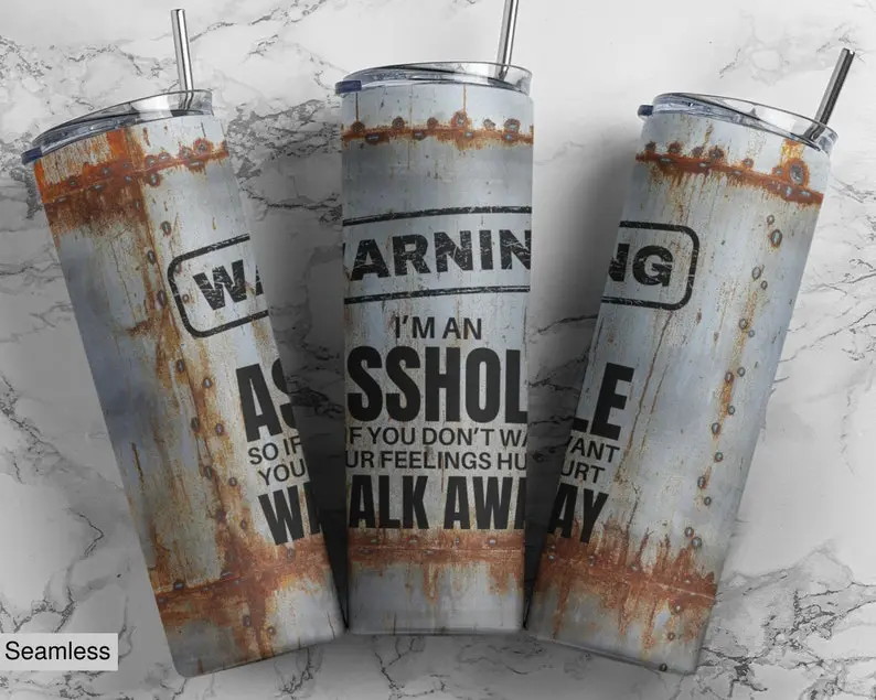 Warning 20oz Tumbler, Funny Insulated Stainless Steel