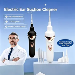 LED electric ear cleaning stick, ear canal cleaner, safe suction cleaning, does not damage the ear canal, made of, fast charging, extends battery life, adult and child ear cleaning set, earwax remover for small ear canals, ear care for children's ears