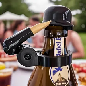 Soldier Salute Beer Bottle Helmet, Unique Design Protective Headgear, Ideal for Parties & Events, Durable Material Construction, Party Accessories, Party Props