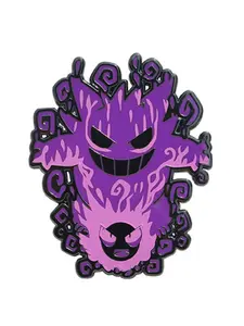 Petit Monster Brooch Ghost Enamel Metal Badge, Cute Anime Backpack Accessory Pin, Adorable Cartoon Jewelry for Fans