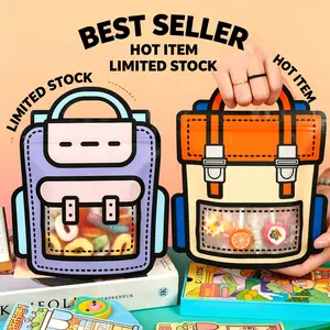 30Pcs Clear Cartoon Goodie Bags, Resealable Ziplock Plastic Gift Bags with Handles, Smell Proof Reusable Storage Pouches, Colorful Party Favor Candy Bags for Birthday Home Decor