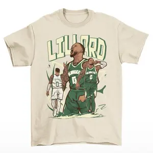Damian Lillard Cartoon Style Milwaukee Basketball T-Shirt