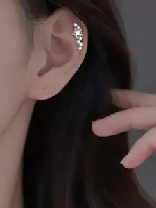 Fashionable Tassel Ear Cuff Earrings with Flat Base Screw Design, Comfortable Ear Piercing Jewelry for Various Occasions