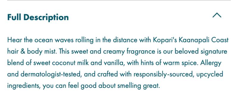 Creamy Coconut Hair & Body Mist