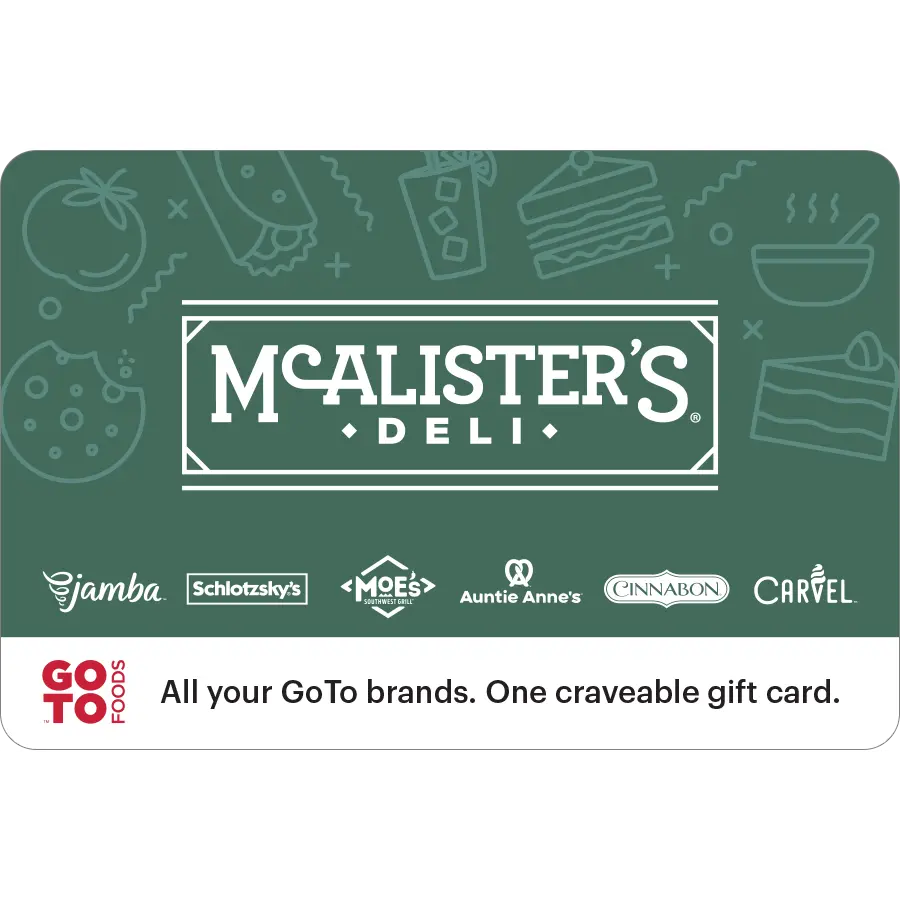 McAlister's Deli eGift Card | Sandwiches, Soups, Salads & Sweet Tea