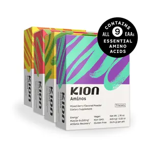 Kion Aminos Essential Amino Acids (EAAs) Packets - Daily Protein Support + Lean Muscle Support - Sugar-Free