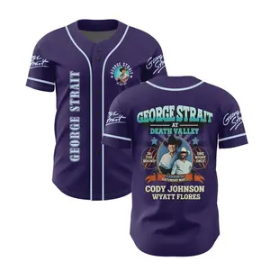 [Music Country Jersey] - George Strait One Night Only Baseballs Jersey - George Strait  2026 Tour Baseballs Jersey - Gift for Friends