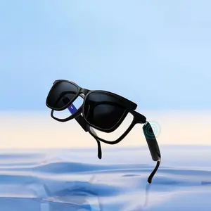 Smart glasses with magnetic sunglasses, dual protection against blue light and ultraviolet rays, dual-use for one lens, music playback, voice calling, voice assistant and other functions, suitable for office/outdoor/home, Valentine's Day gift