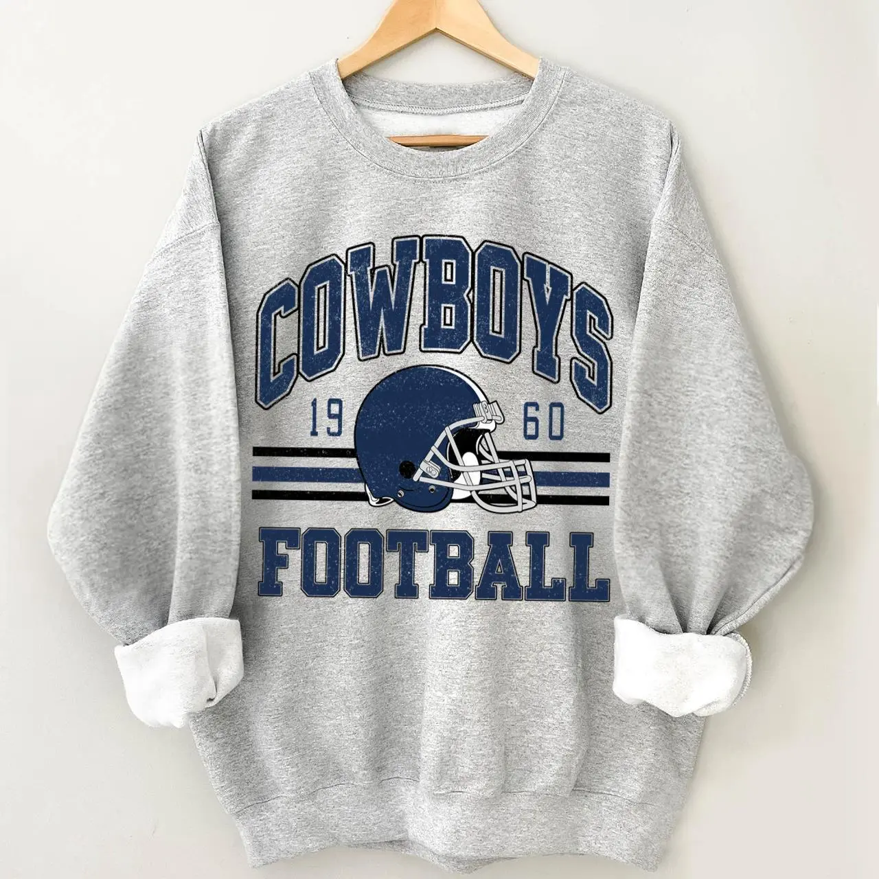 Vintage Cowboys Football Sweatshirt, Cowboys Football Fan Gifts Sweatshirt, Unisex Gifts For Football Fan