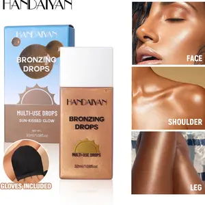 Handaiyan Waterproof Pearl Matte Foundation Liquid, Radiant Body Highlighter, Concealer Makeup, Long Lasting Moisturizing Formula