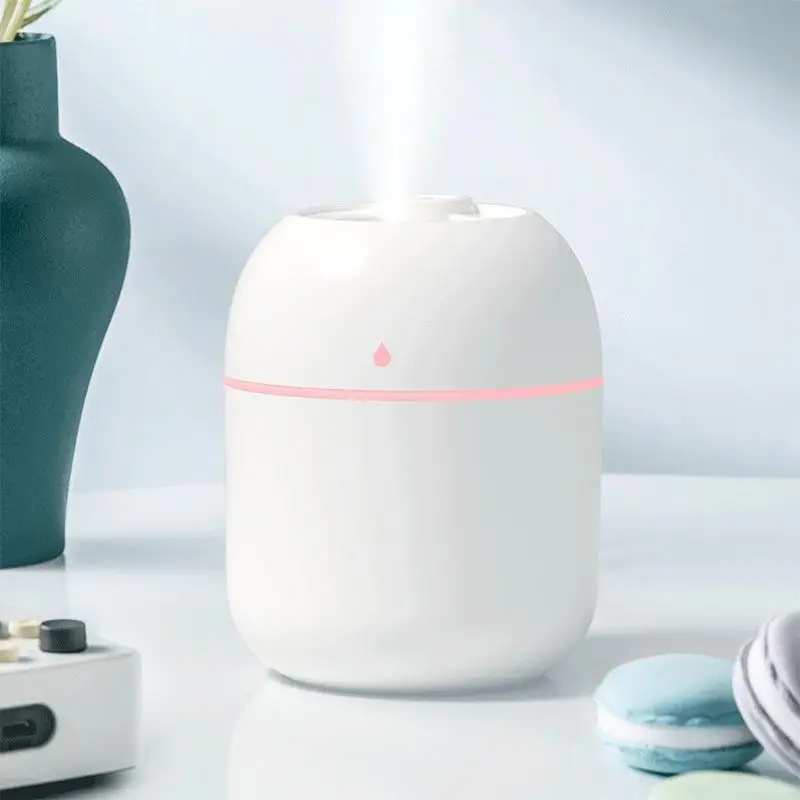 Multipurpose Mini Portable Air Humidifier, Mini Humidifier Flavored Air Diffuser, USB Powered Essential Oil Diffuser with LED Light, Indoor Desktop Ai
