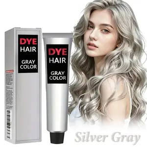 Silver Gray Hair Dye Shampoo, Instant Cool-Tone Color for Light Hair, Plant-Based Nourishing Formula, Smooth Shiny Finish, Easy Home Coloring for Women & Men