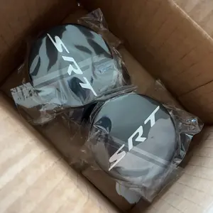 Matte Black SRT Wheel Hub Center Caps – 63mm (Set of 4)