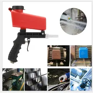 One 90psi adjustable manual sandblasting gun, portable gravity-operated adjustable small air sandblasting for rust removal, removing sandblasting springs.