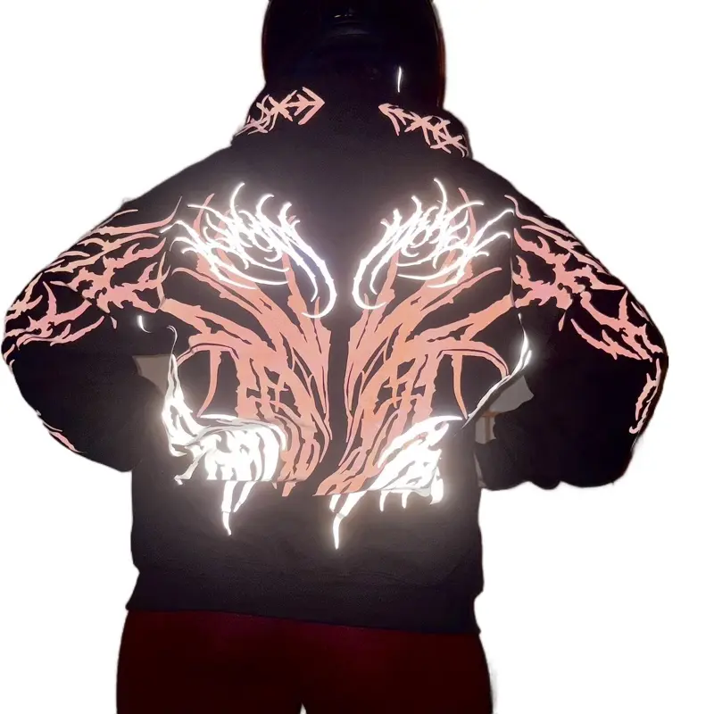 Motorcycle hoodie loose fit hoodie pullover nighttime essentials visibility biker gear