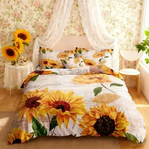 3-Piece Floral Print Bedding Set, Includes Duvet Cover & Pillowcases, No Insert Breathable Fabric for All Seasons, Easy Care, Perfect Halloween Gift