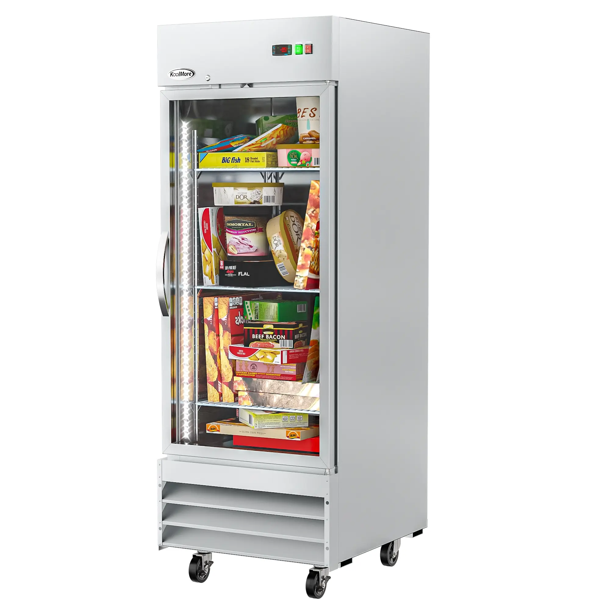 29 in. One Glass Door Reach-In Freezer 23 cu ft. RIF-1D-GD