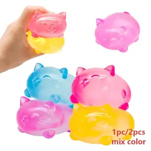Mini Cute Cat Maltose Squishy Toys, Slow Rise Stress Relief Ball, Sensory Fidget Toys for Adults and Kids, Anti-Anxiety Sensory Toys