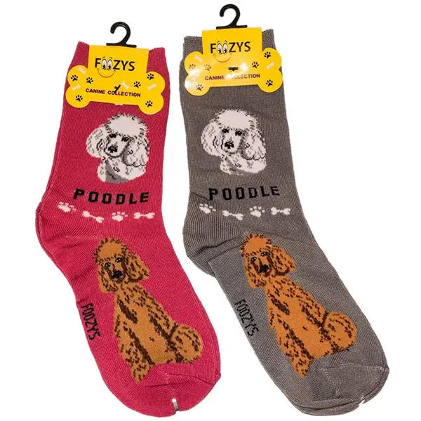 Poodle Socks  - 2 Pairs of Socks by Foozy's Socks