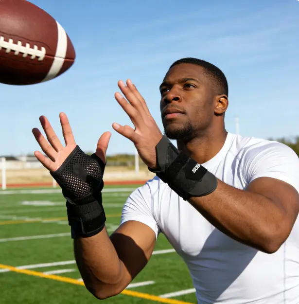 Adjustable Wrist Wrap Arm Cuffs for American Football & Rugby Youth, Durable Custom Fit Sport Support Brace with Sponge for Fixed Stability, Pressure Relief, Performance, Secure, Functional, Enhanced Performance, Reliable Wrist Support, Arm Bands