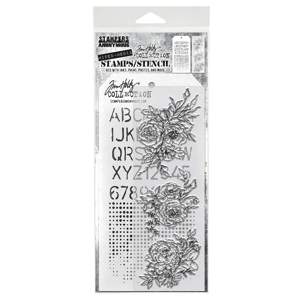 Tim Holtz Stampers Anonymous Stamp & Stencil Mixed Media #38