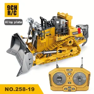 Remote Control Engineering Vehicle, Alloy Crawler Bulldozer, Remote Control Large-scale Engineering Toys For Boys And Children Christmas Halloween Thanksgiving Gift