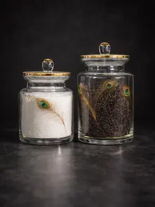 Dream Home Collection 2Pc Glass Canister Sets