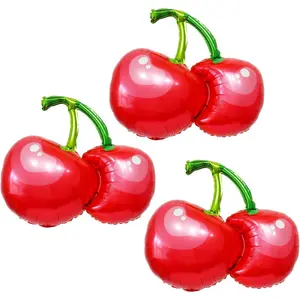 Giant Foil Balloons, 3 count 30' Cherry & Hawaii Summer Party Decorations
